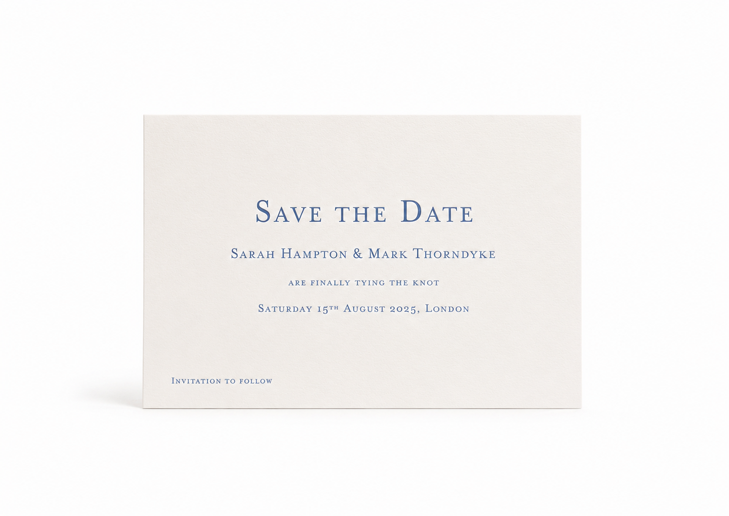 Bevel Blue Reply Card