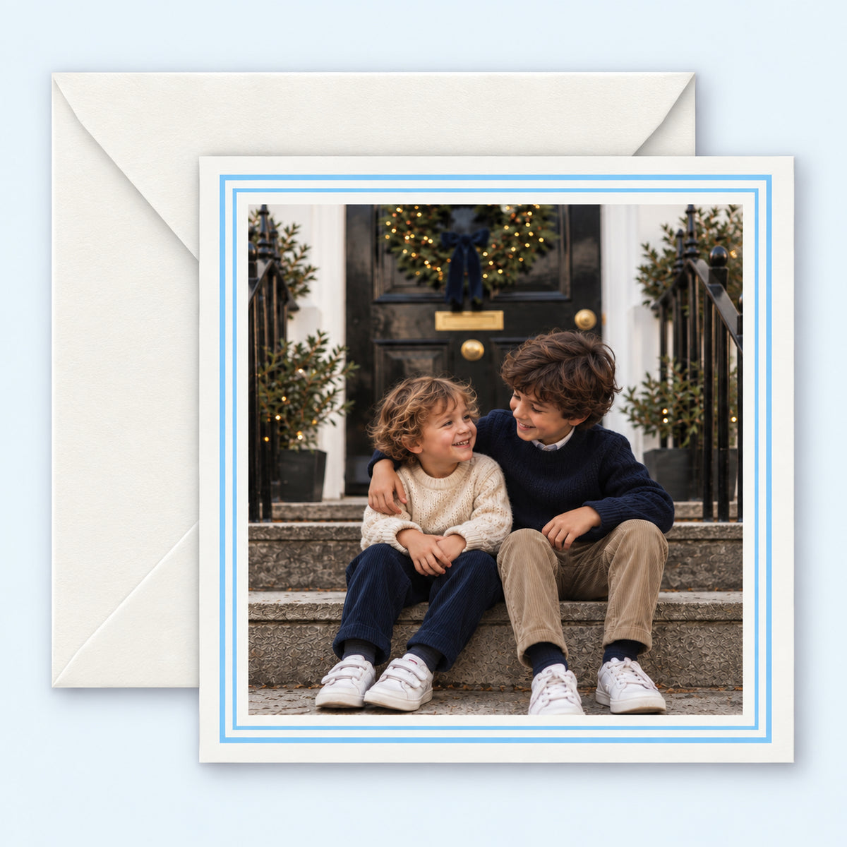 Band Border Photo Christmas Card