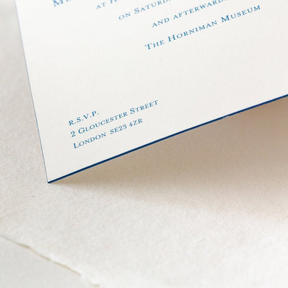 Bevel Blue Invitations