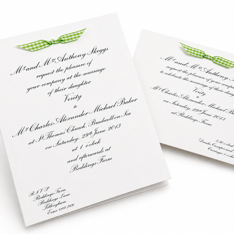 Ribboned Wedding Invitations