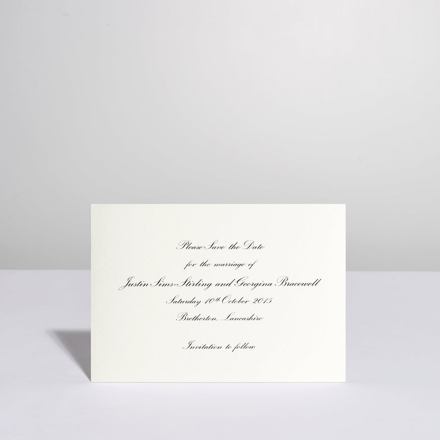 Classic Wilberforce Wedding Save the Date Cards