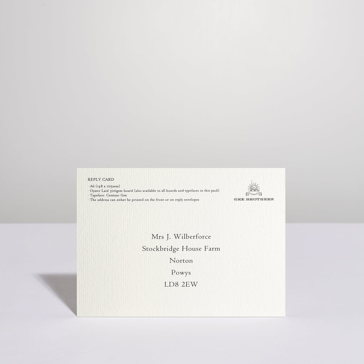Classic Wilberforce Wedding Reply Cards