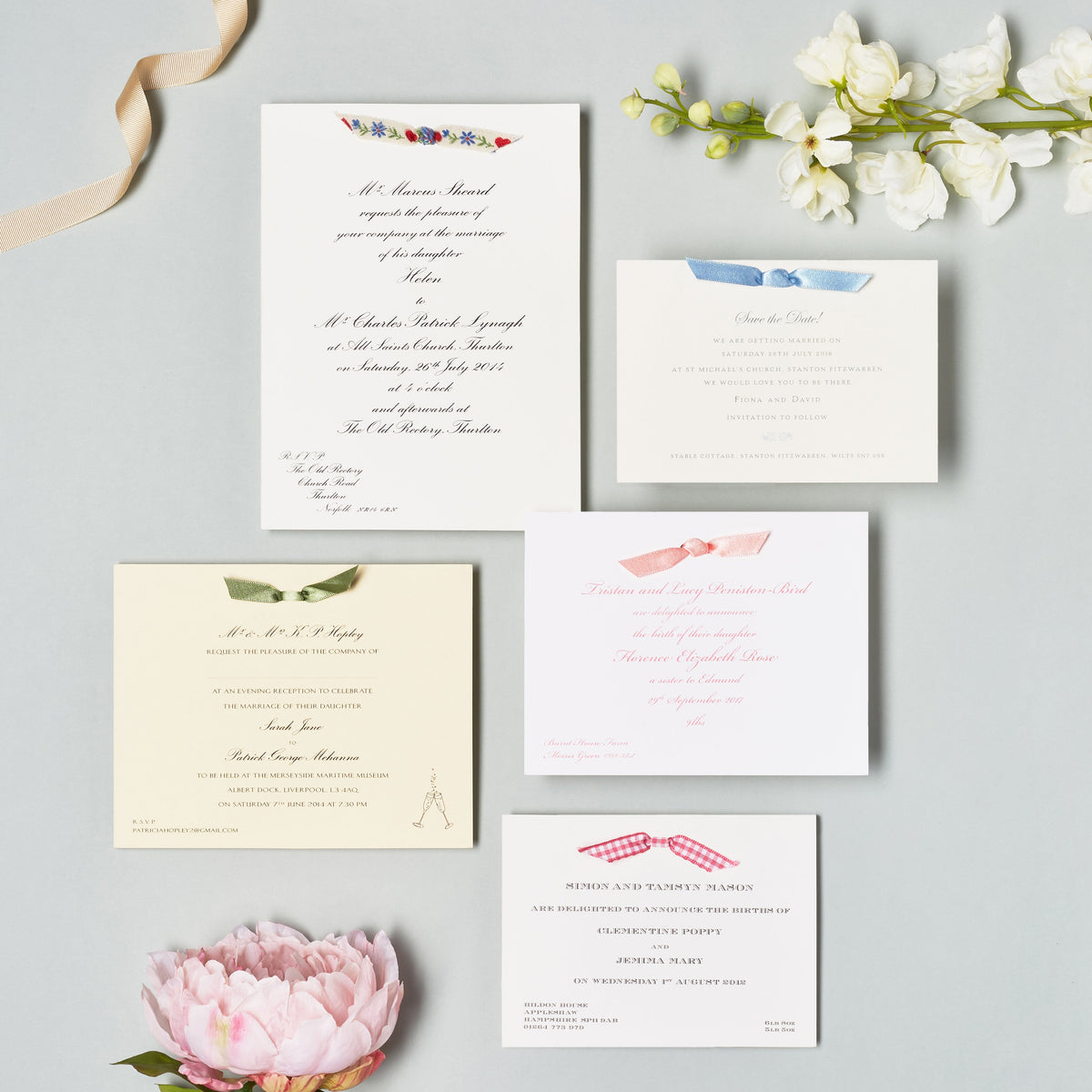 Ribboned Wedding Invitations