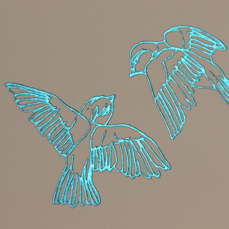 Electric Blue Foil Motif