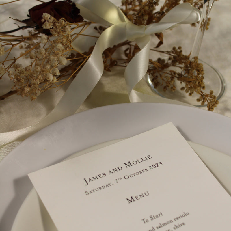 Menu in use