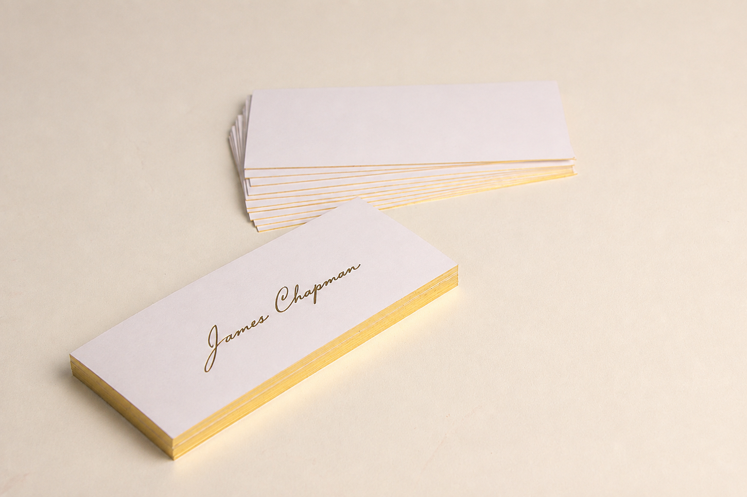 Placement Cards with gild edges