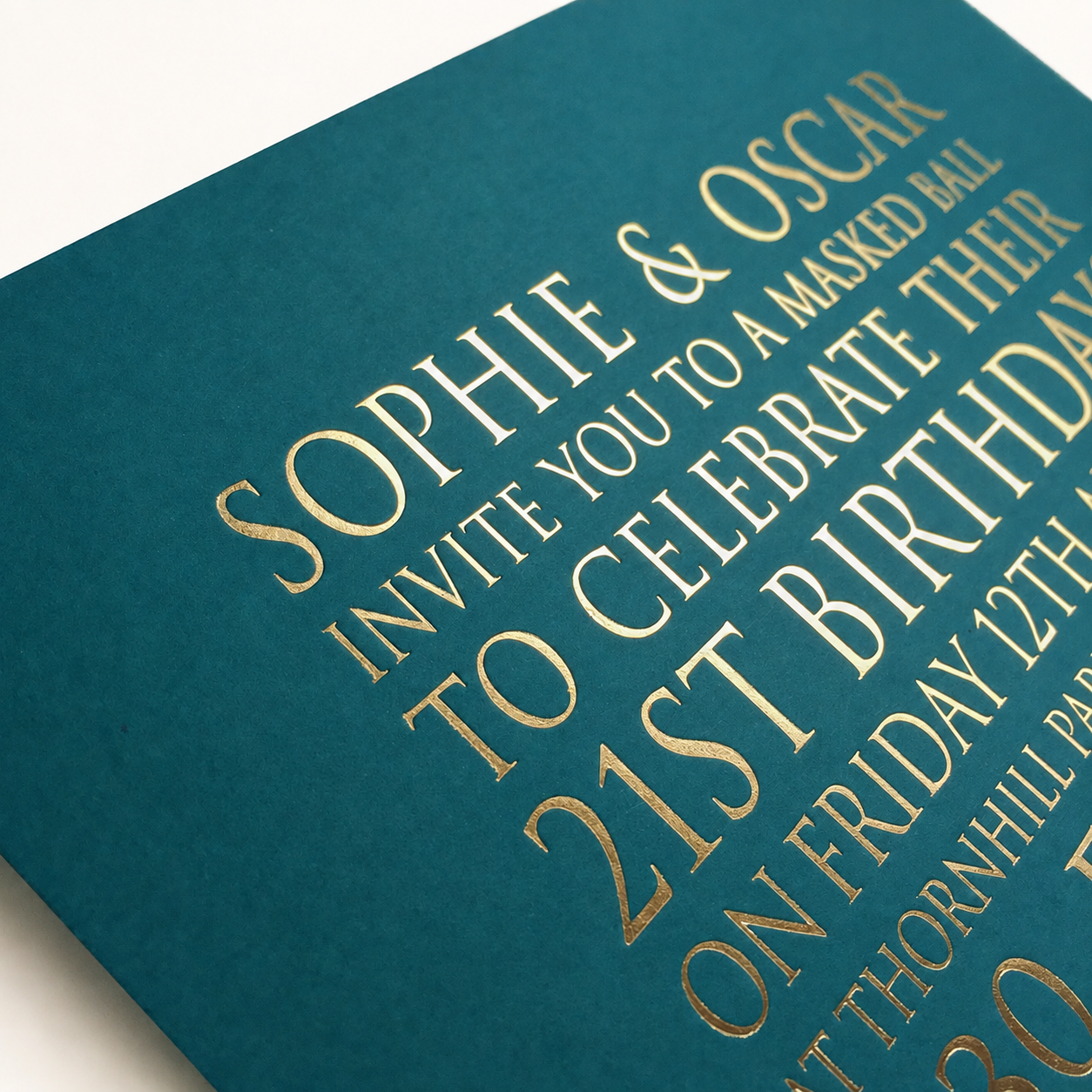 Bespoke Foiled Invitations