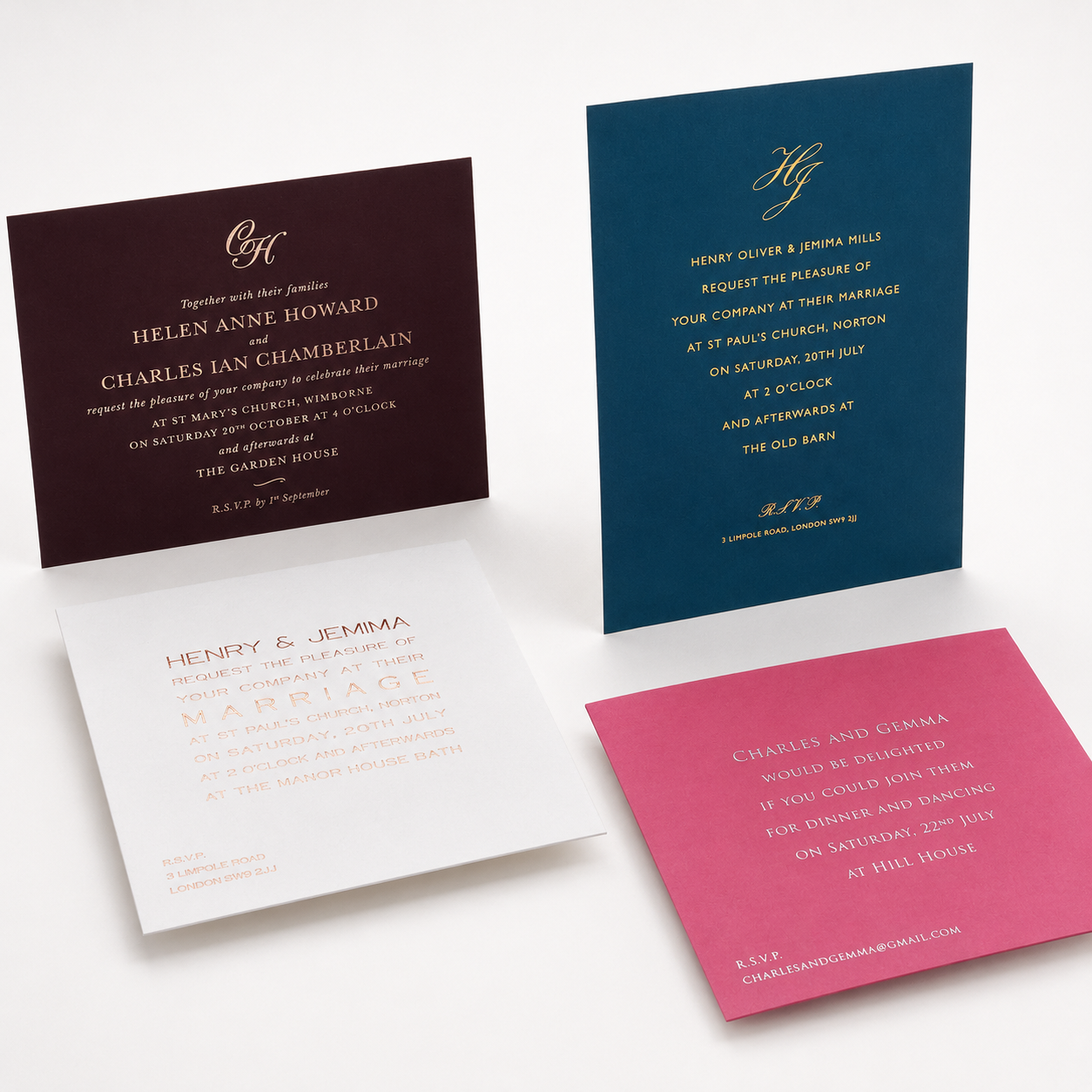 Bespoke Foiled Invitations