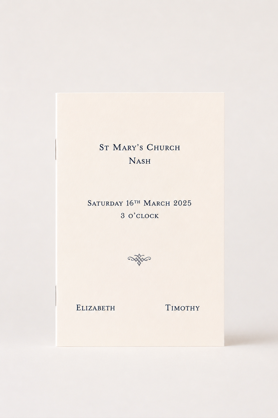 Order of Service - A5
