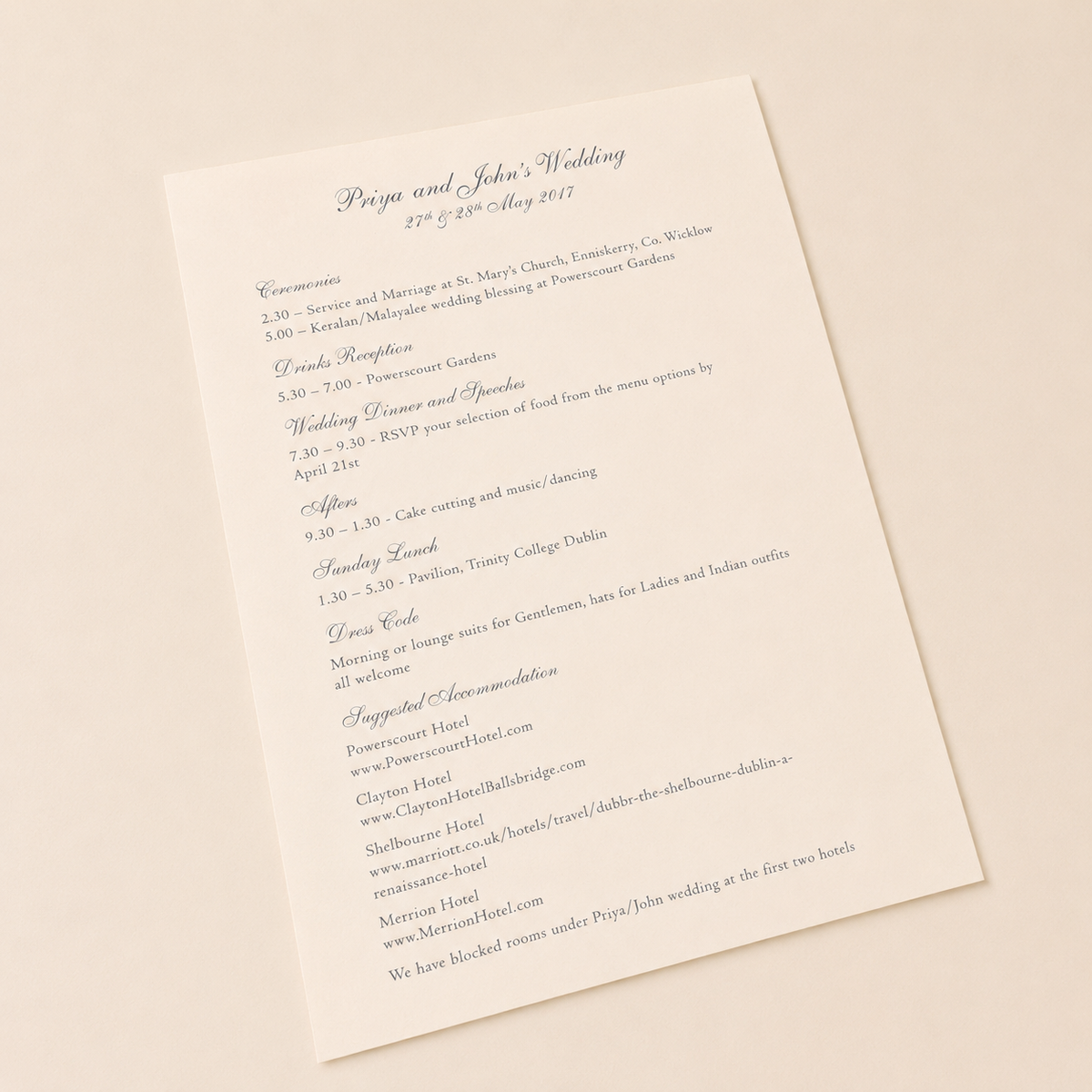 Information Sheets