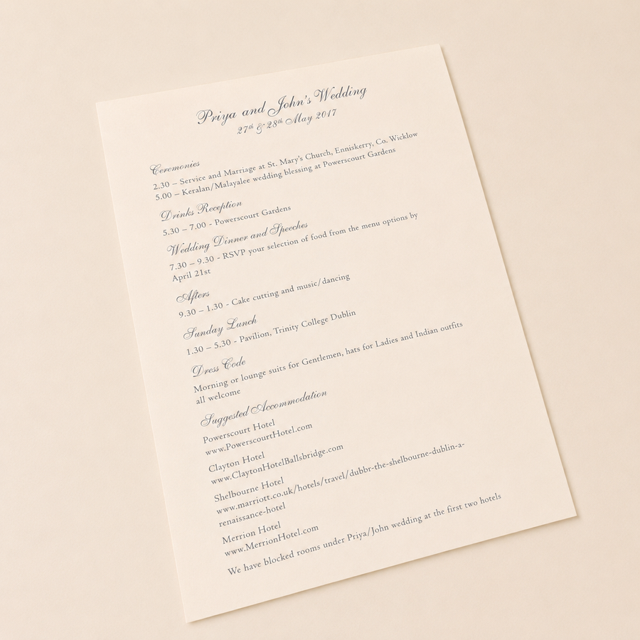 Information Sheets