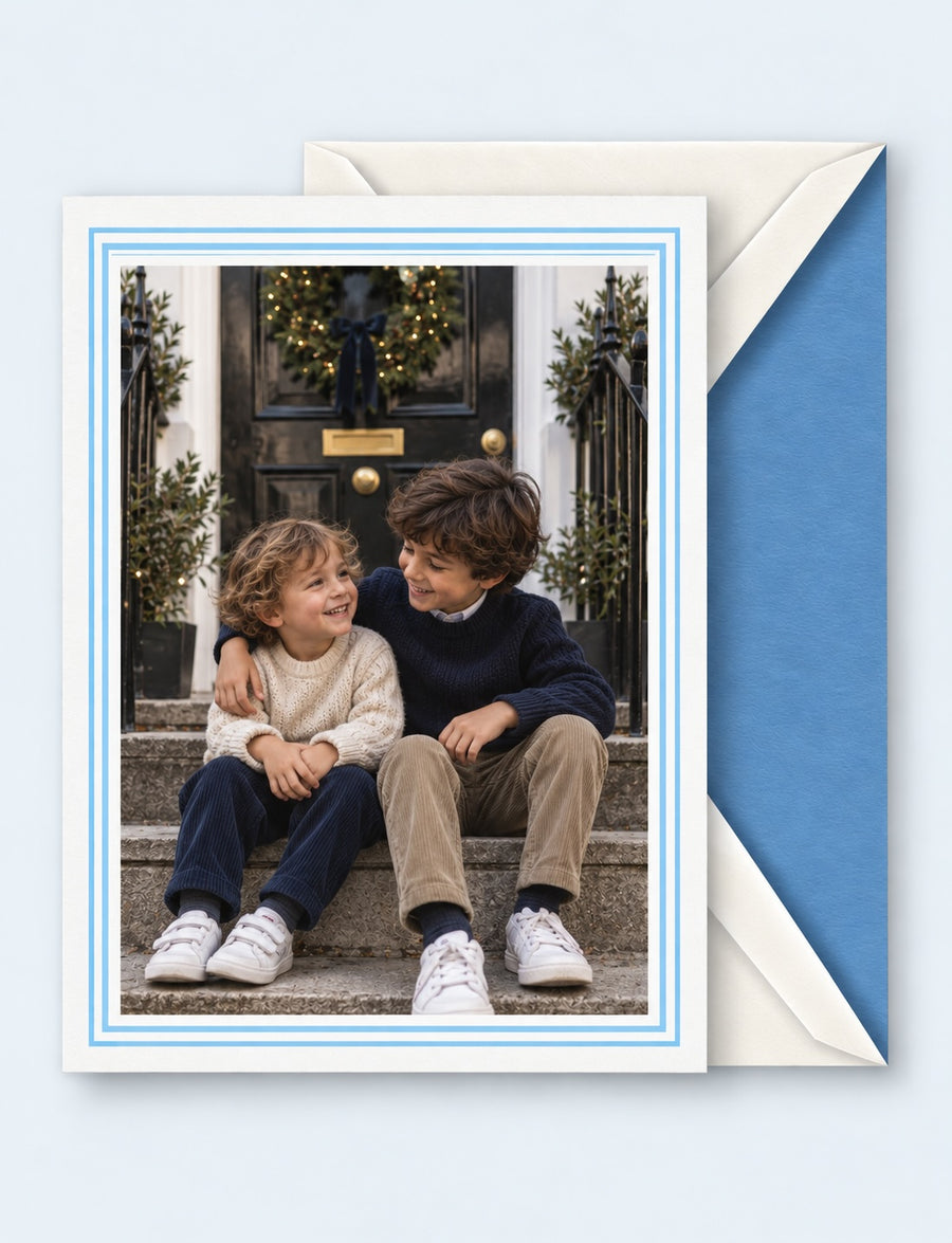 Band Border Photo Christmas Card