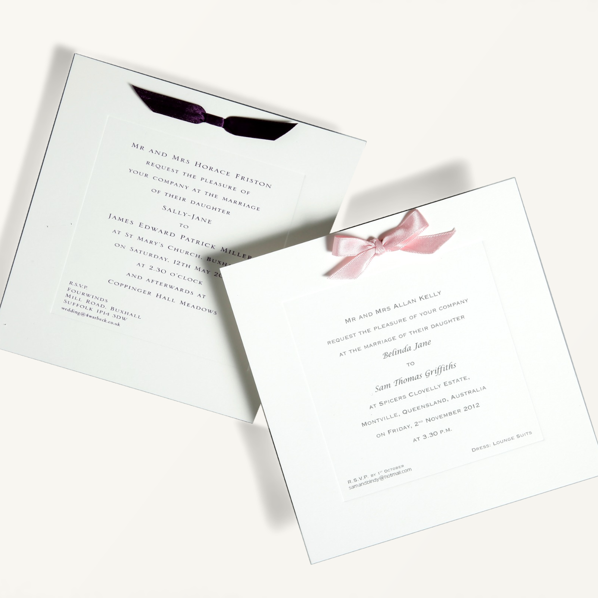 Ribboned Invitations