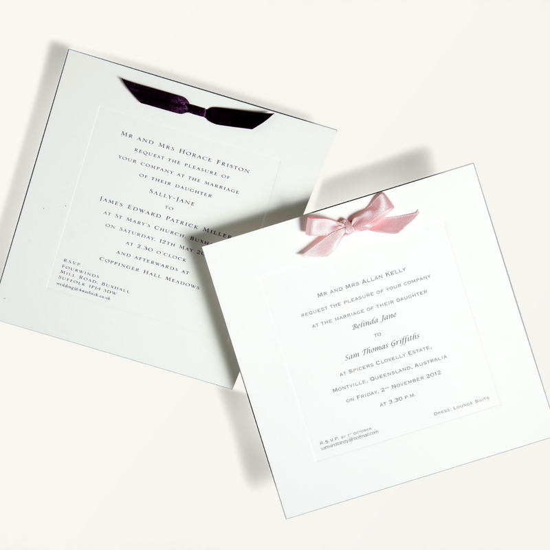 Ribboned Invitations