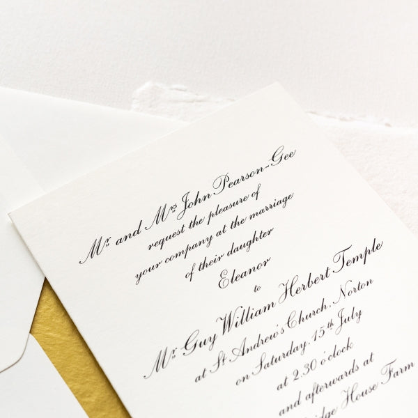 Classic Wilberforce Wedding Invitation