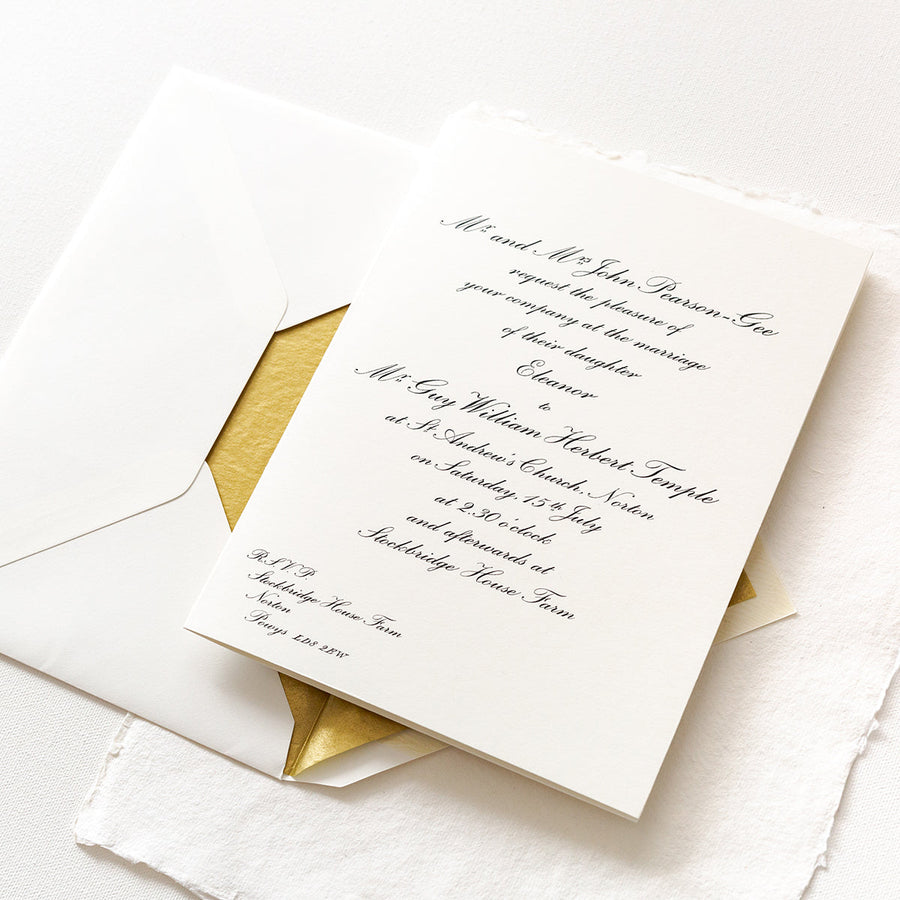 Classic Wilberforce Wedding Invitation