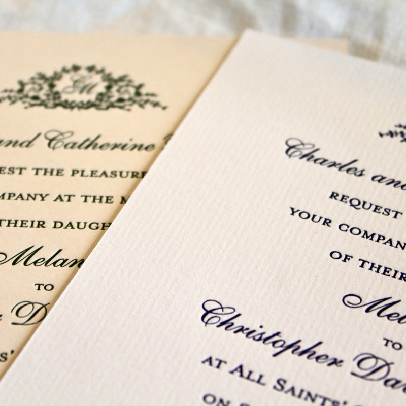 Letterpressed Invitations